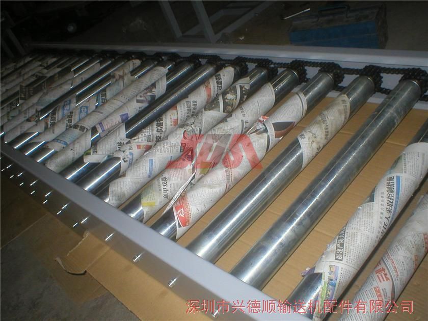 Power roller conveyor double ladder sprocket teeth